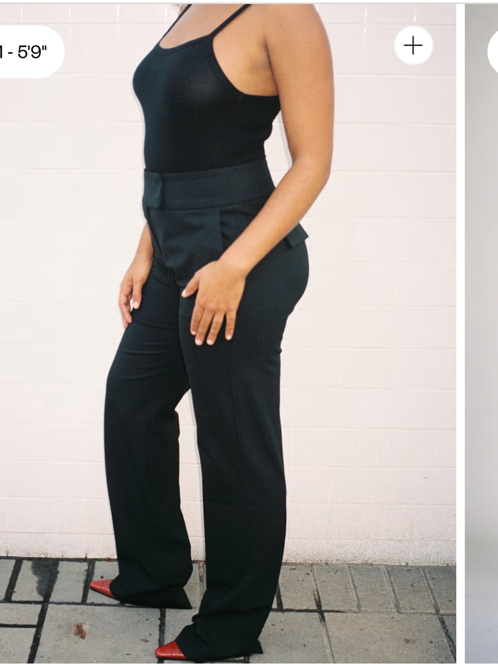 Djerf Avenue High-Waist Wide-Leg Women's Pants — Black